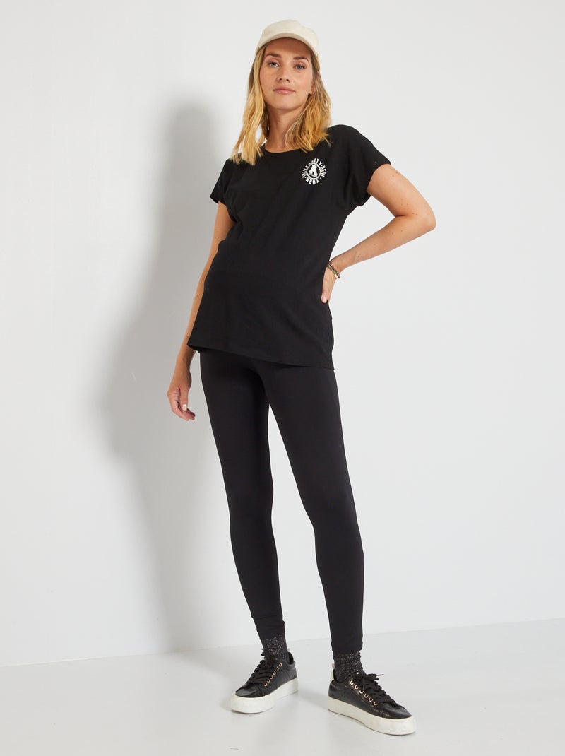 Leggings de grávida de desporto Preto - Kiabi
