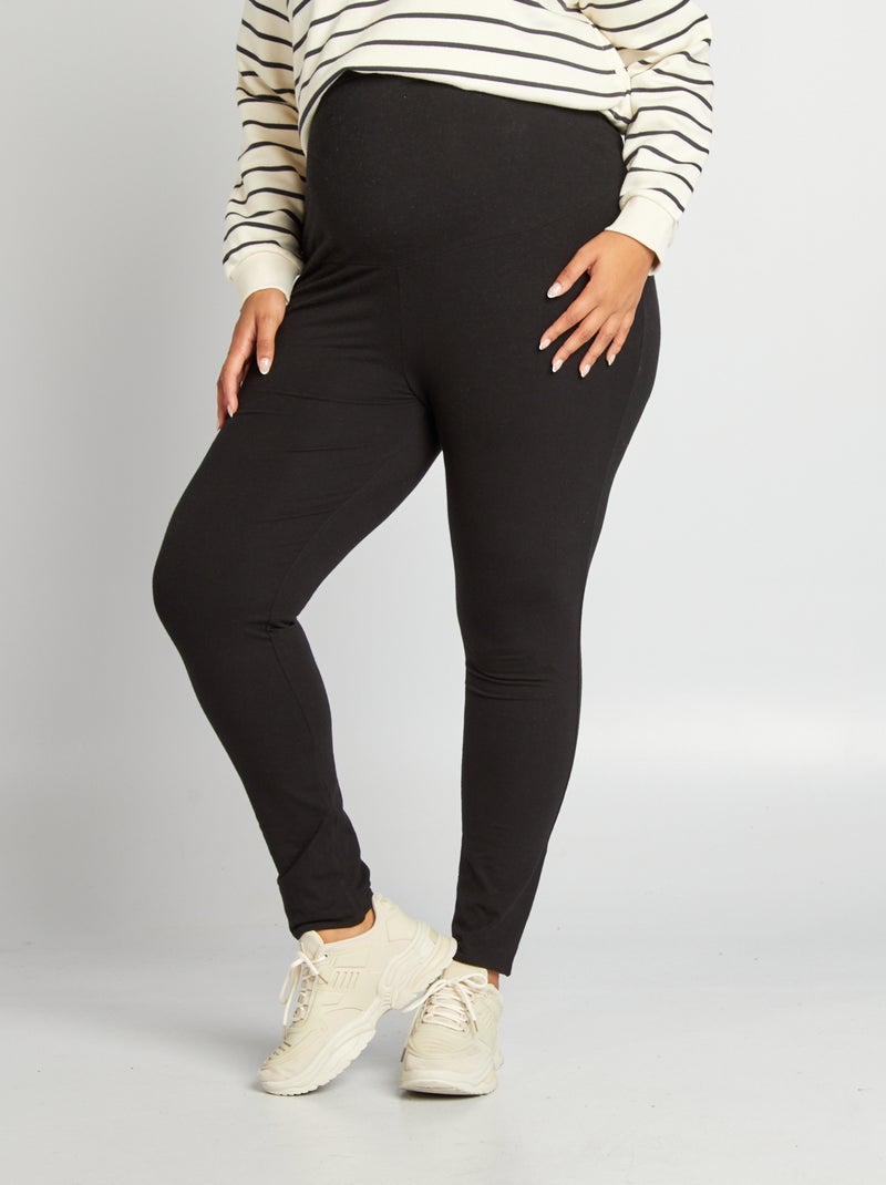 Leggings de grávida de malha elástica Preto - Kiabi