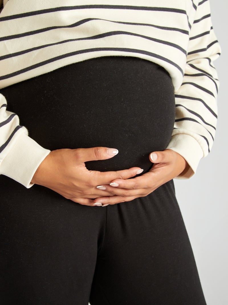 Leggings de grávida de malha elástica Preto - Kiabi