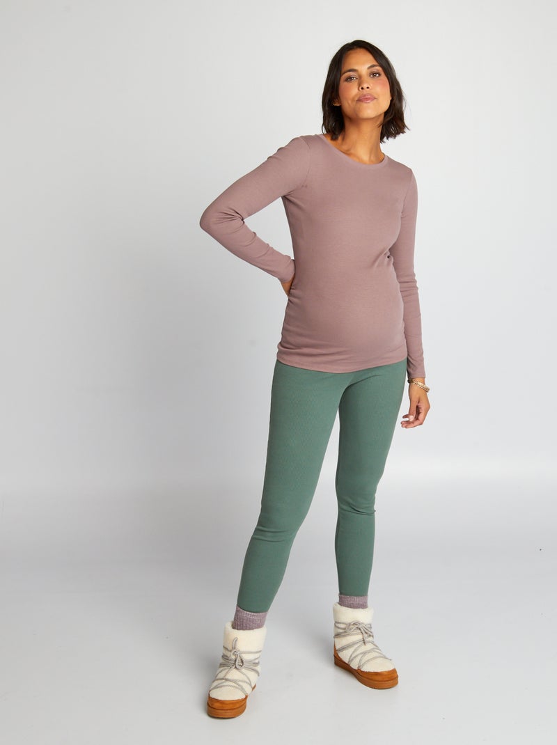 Leggings de grávida Verde Acinzentado - Kiabi