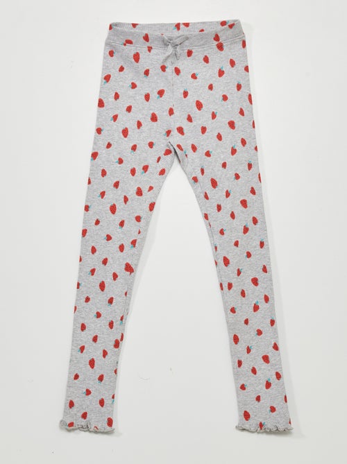 Leggings de malha canelada - Kiabi