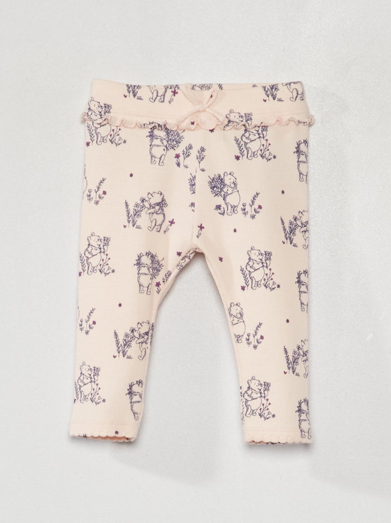 Leggings de malha canelada 'Winnie' ROSA - Kiabi