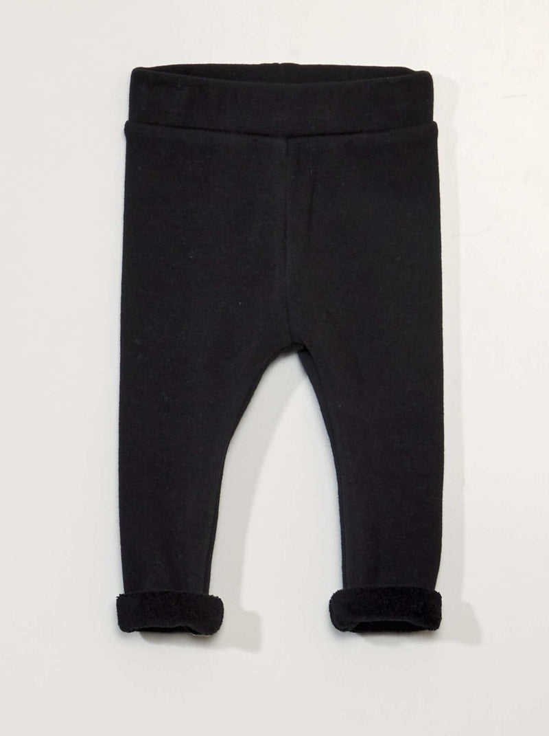 Leggings de malha elástica Preto - Kiabi