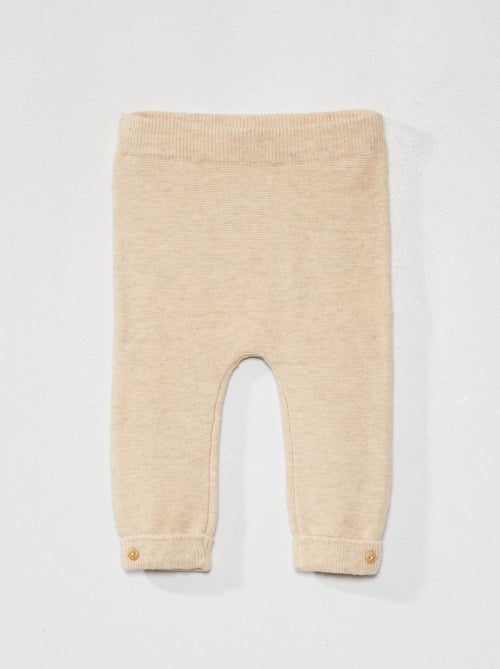 Leggings de malha em ponto de mousse - Kiabi