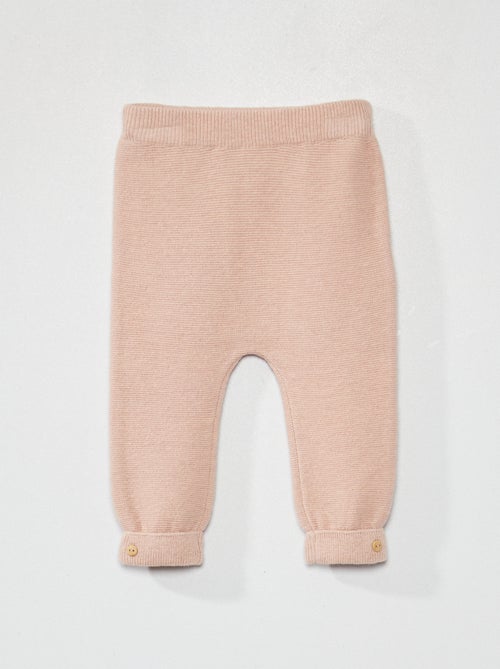 Leggings de malha em ponto de mousse - Kiabi