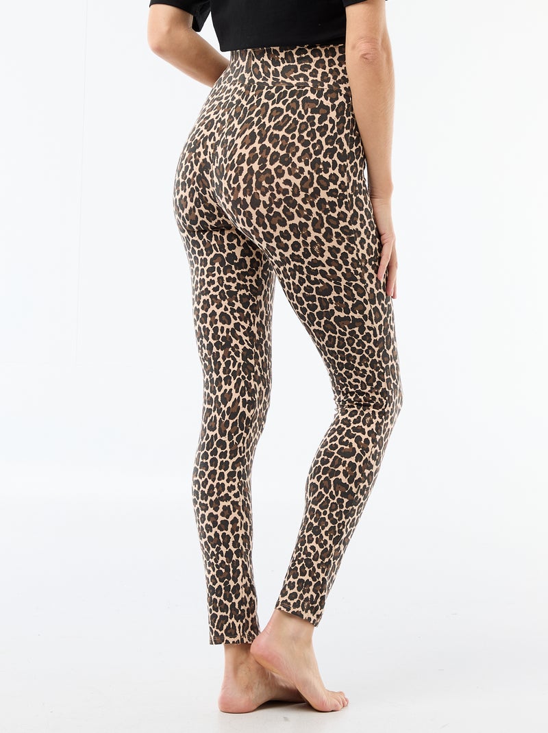 Leggings de maternidade com estampado Bege - Kiabi