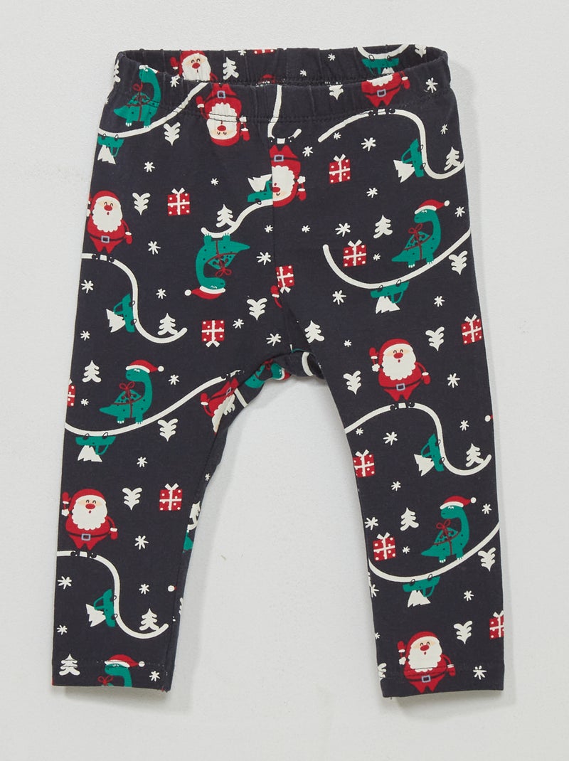 Leggings de Natal em jersey Azul Marinho - Kiabi