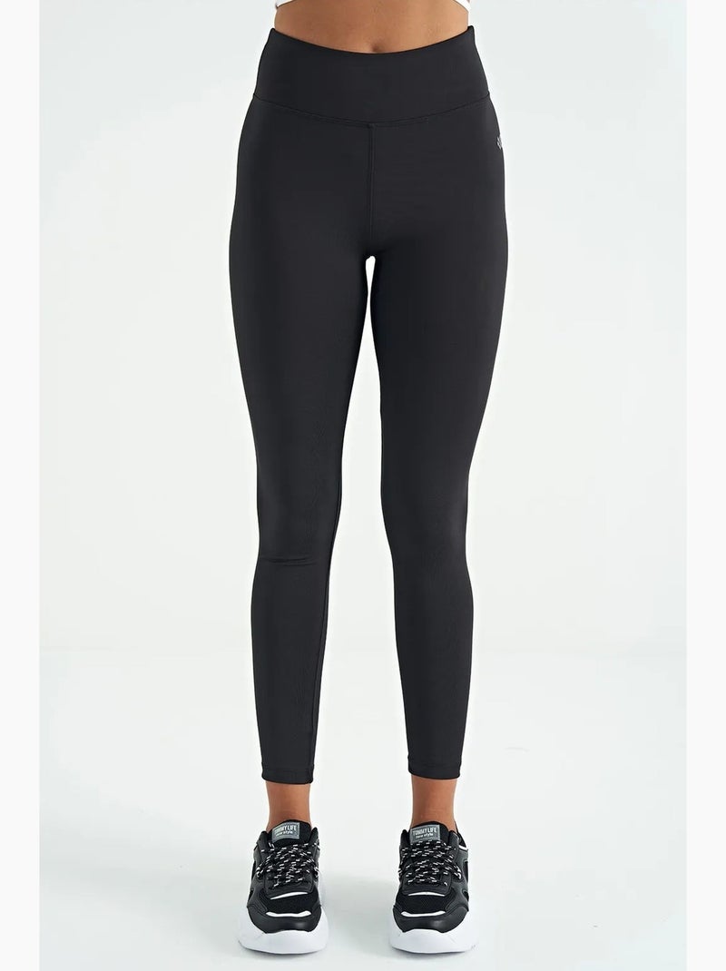 Leggings de scuba de cintura subida tommy Preto - Kiabi