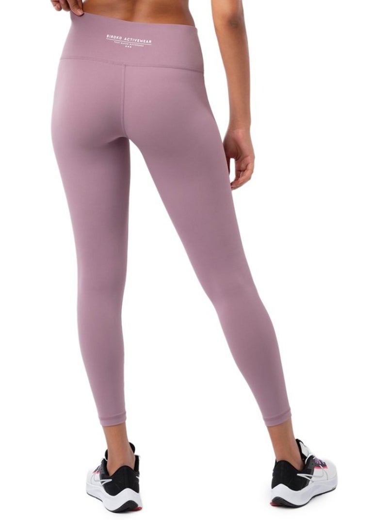 Leggings de treino de cintura média Malva - Kiabi