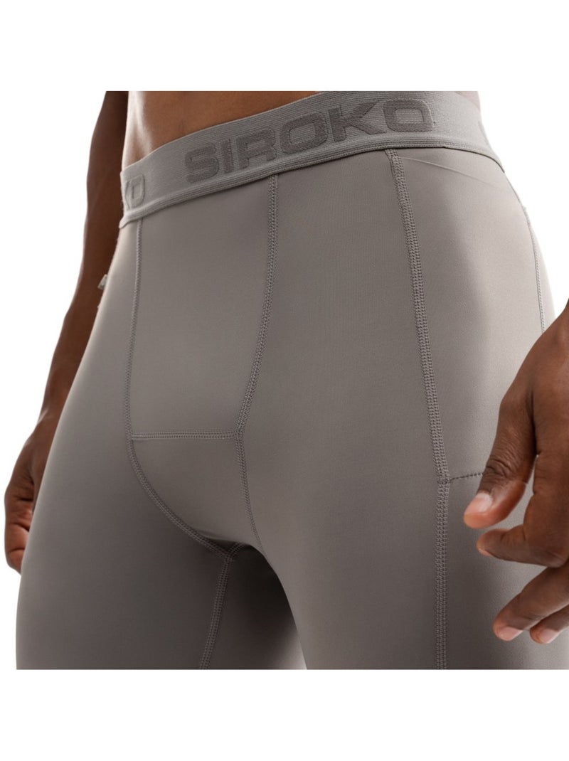 Leggings de treino para homem Branco Cinza - Kiabi