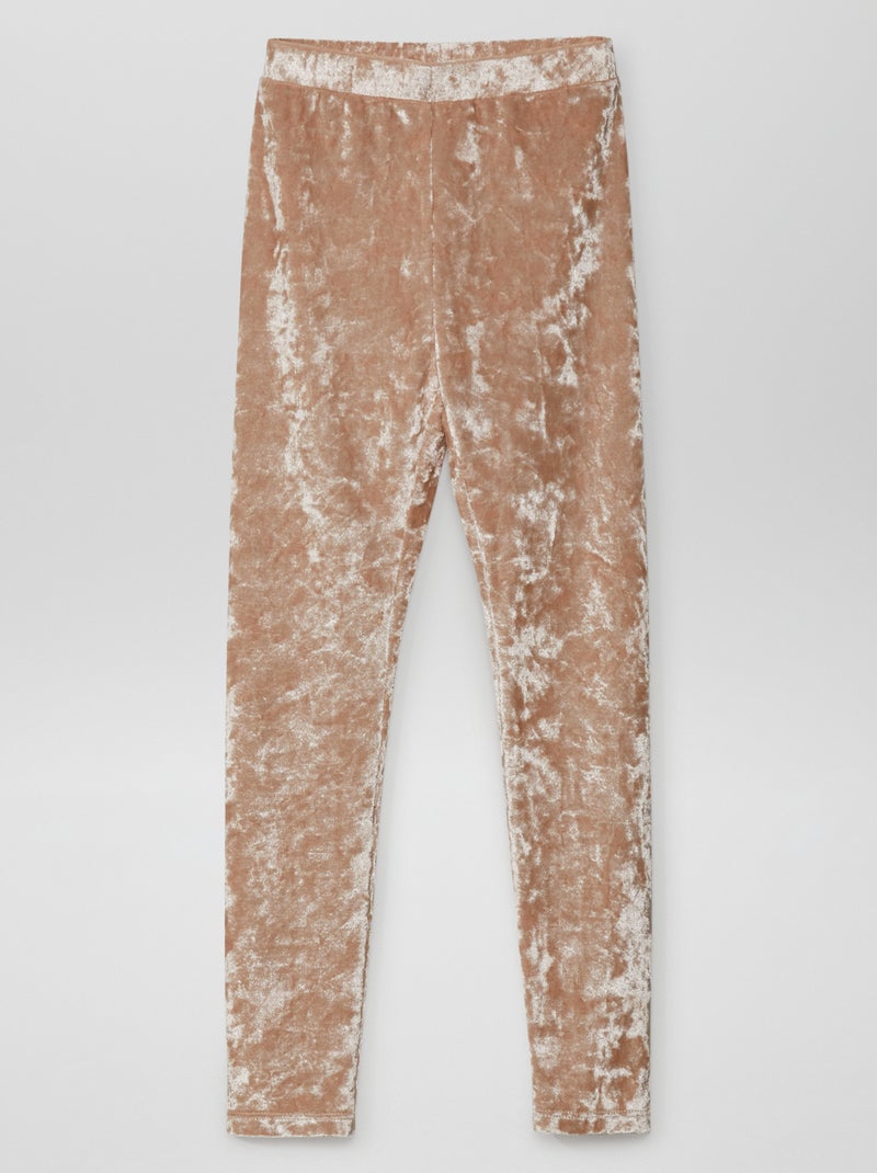 Leggings de veludo BEGE - Kiabi