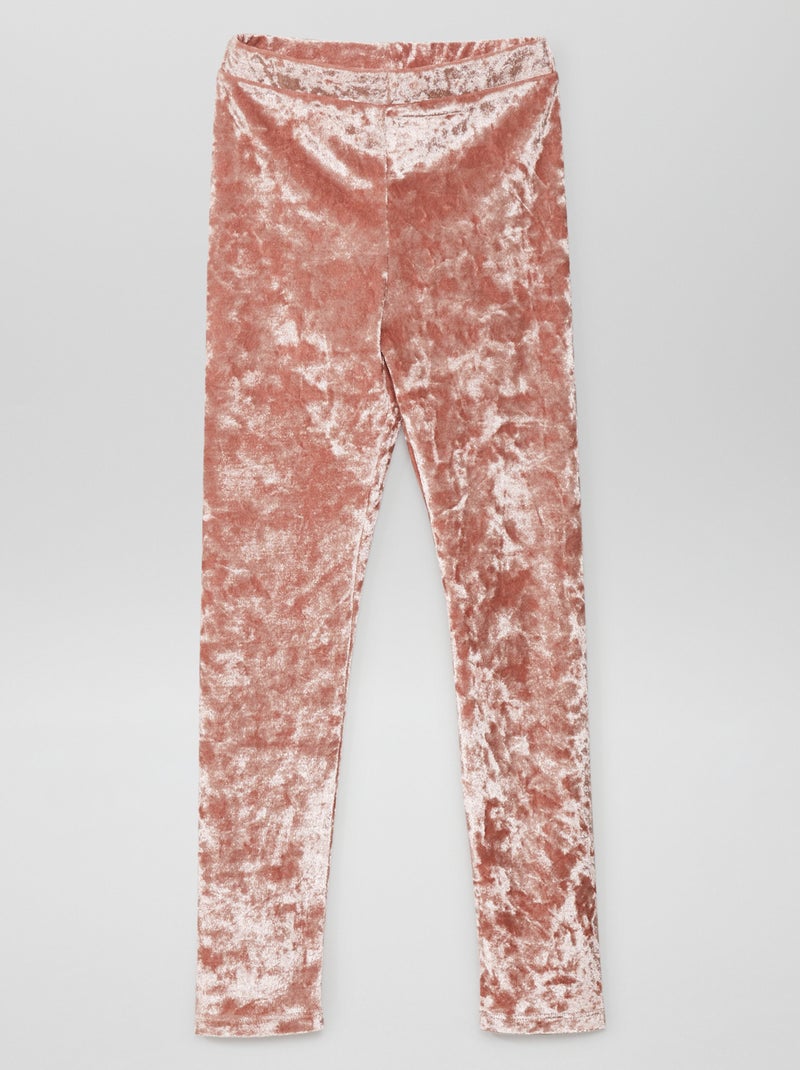 Leggings de veludo ROSA - Kiabi