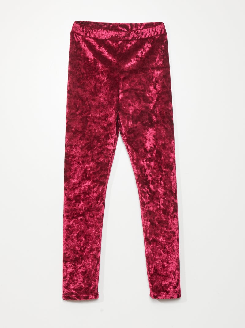 Leggings de veludo ROSA - Kiabi