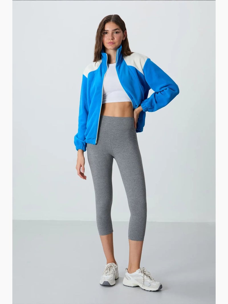 Leggings desportivas capri de cintura subida tommy Preto Cinza - Kiabi