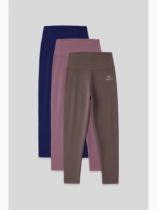 Leggings desportivas corsário de cintura subida tommy - Kiabi