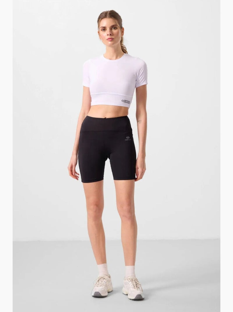 Leggings desportivas curtas de cintura subida slim fit tommy Preto Azul - Kiabi