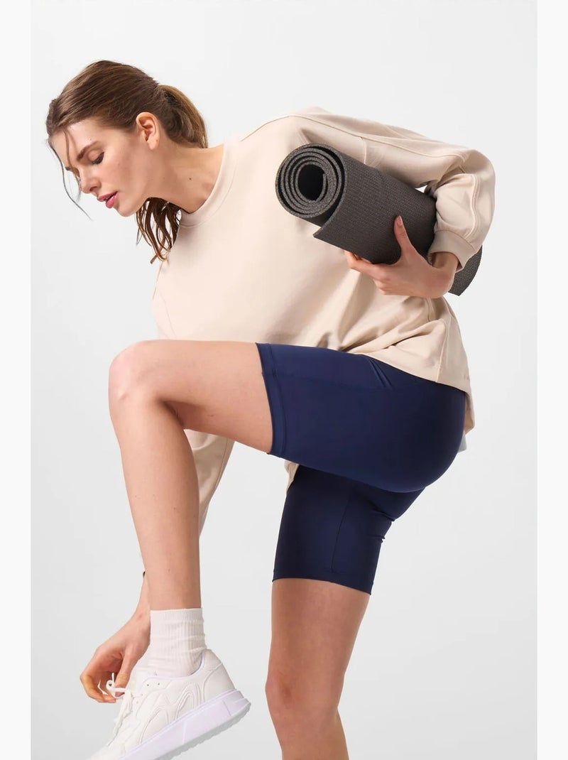 Leggings desportivas curtas de cintura subida slim fit tommy Preto Vermelho Azul - Kiabi