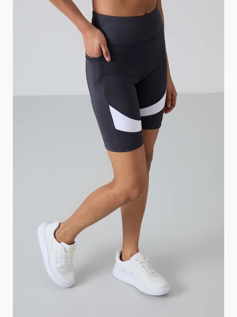 Leggings desportivos curtos de cintura subida tommy Cinza-branco - Kiabi