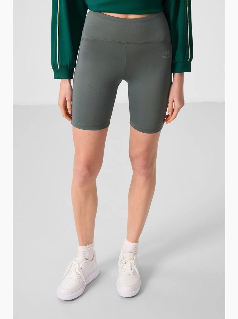 Leggings desportivos curtos de cintura subida tommy Cinza - Kiabi