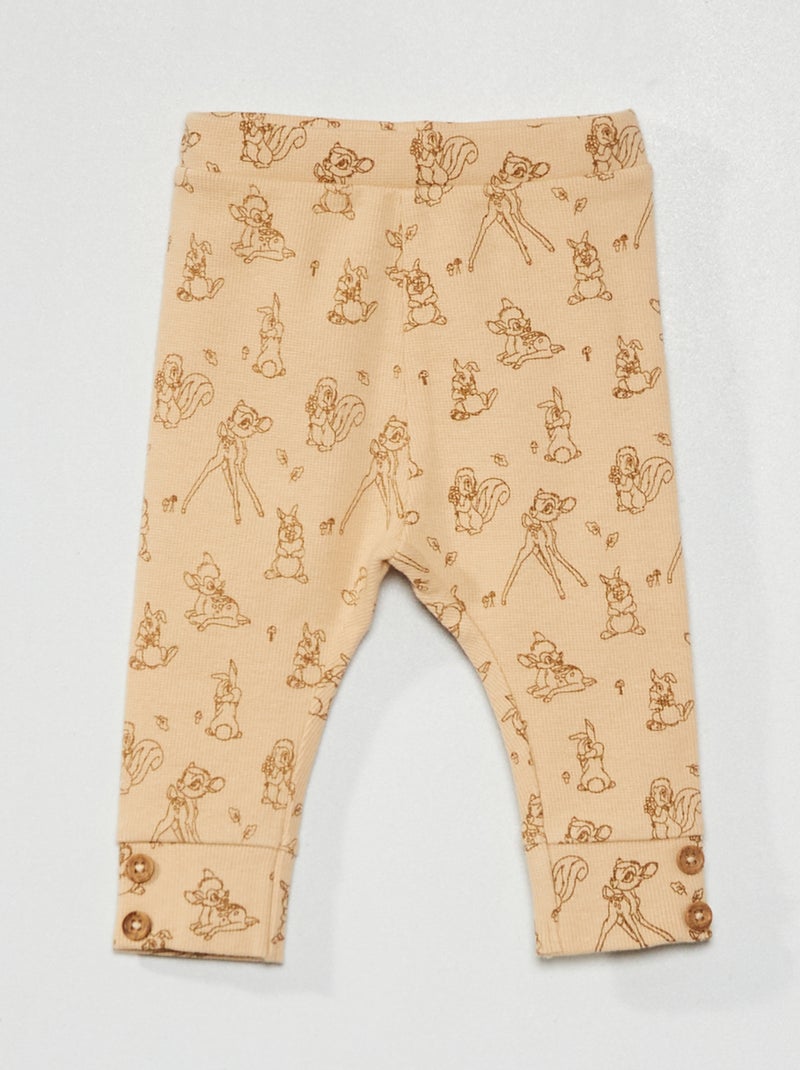 Leggings 'Disney' de malha canelada BEGE - Kiabi