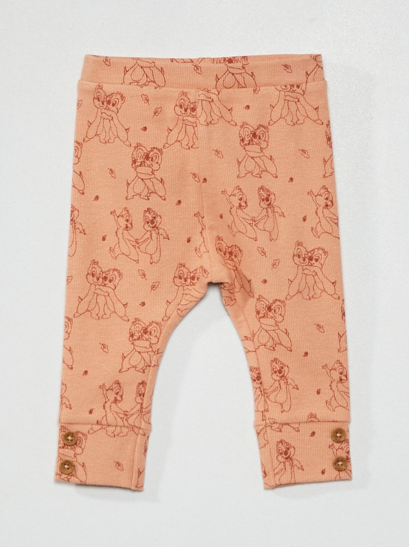 Leggings 'Disney' de malha canelada ROSA - Kiabi