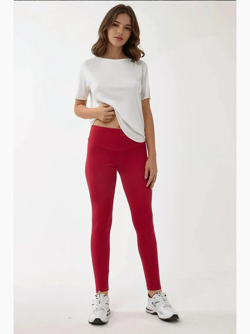 Leggings elásticas de cintura subida hiccup Vermelho - Kiabi