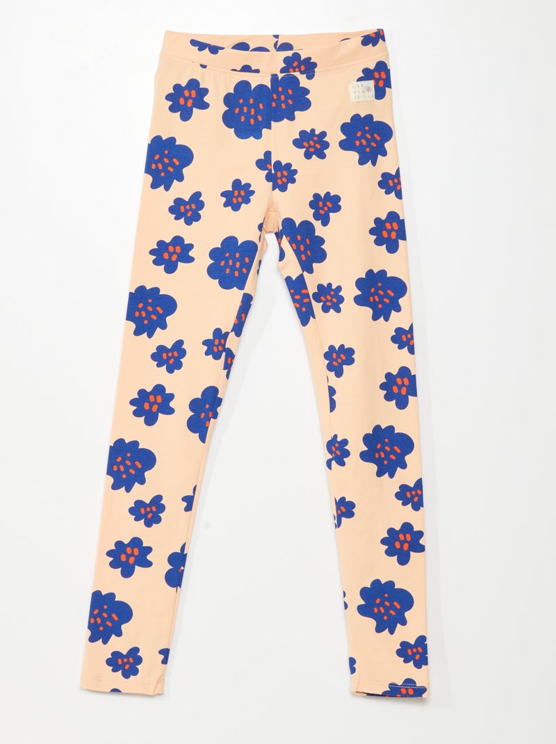 Leggings em jersey com estampado BRANCO - Kiabi