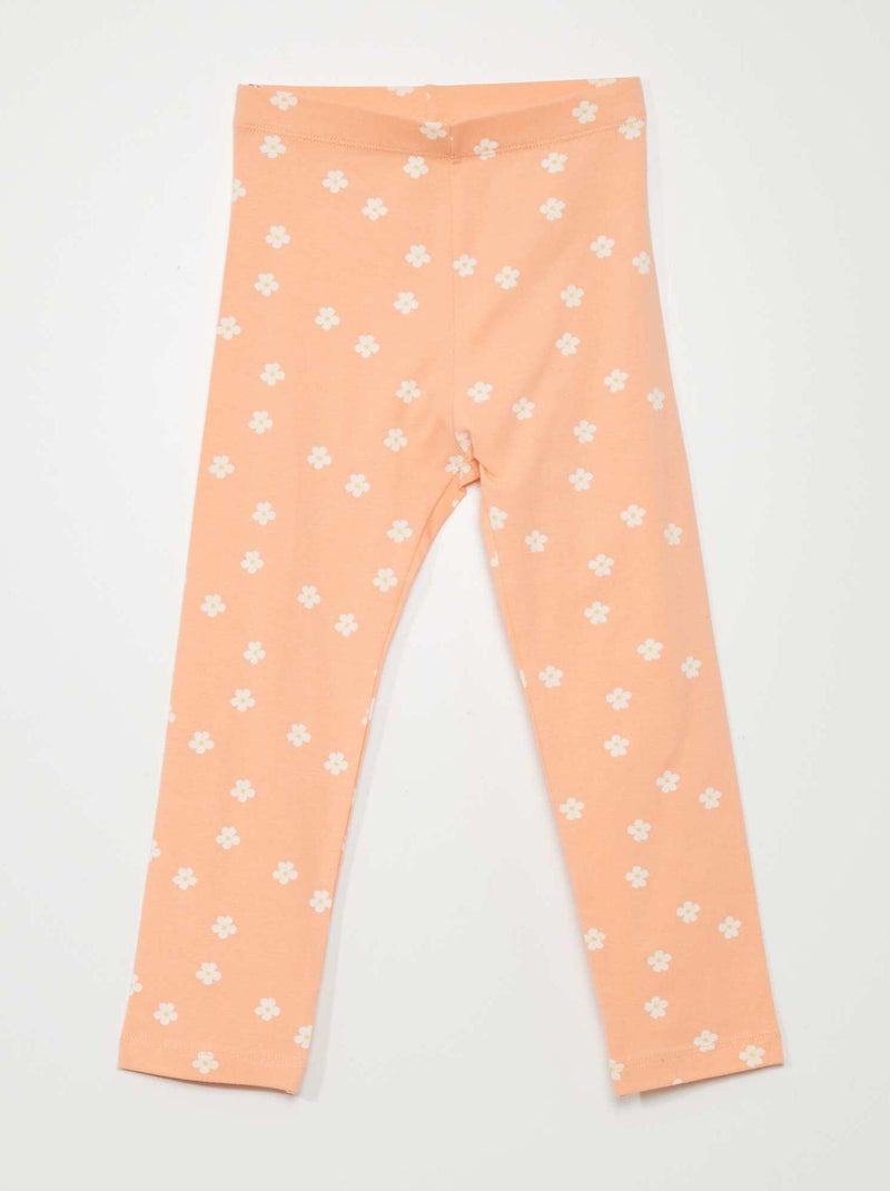Leggings em jersey elástico com cós elástico BRANCO - Kiabi