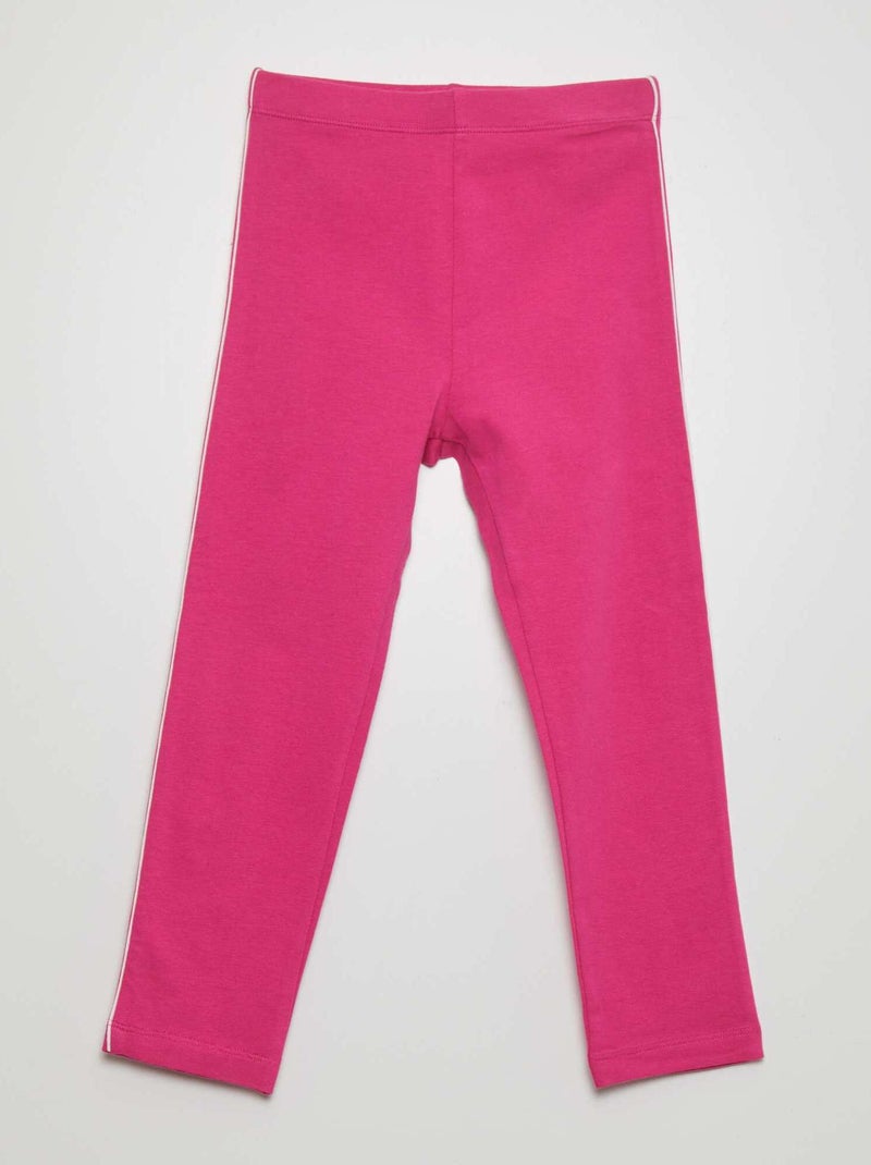 Leggings em jersey elástico com cós elástico ROSA - Kiabi