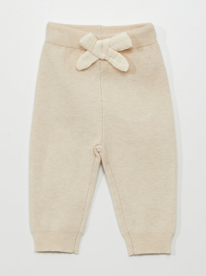 Leggings em malha BEGE - Kiabi