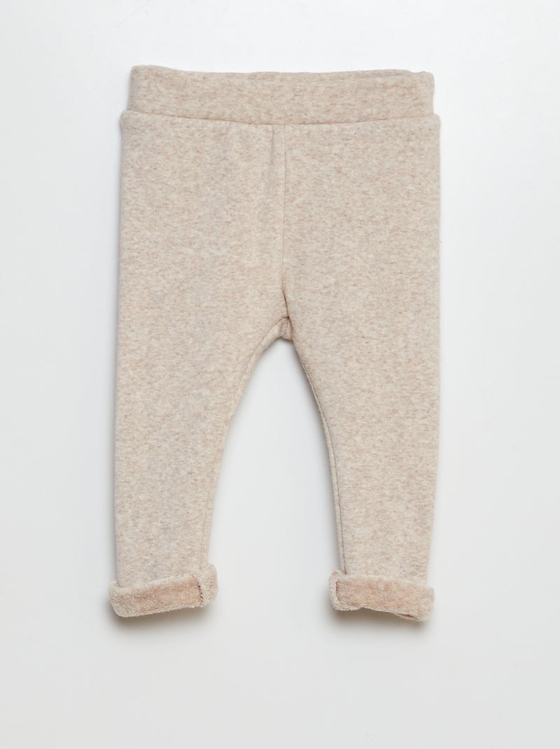 Leggings em malha BEGE - Kiabi