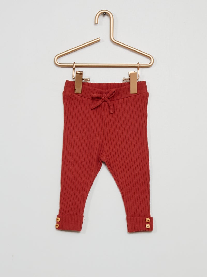 Leggings em malha Bordô - Kiabi