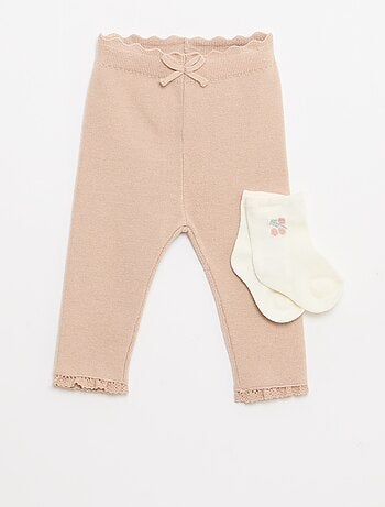 Leggings em malha compacta