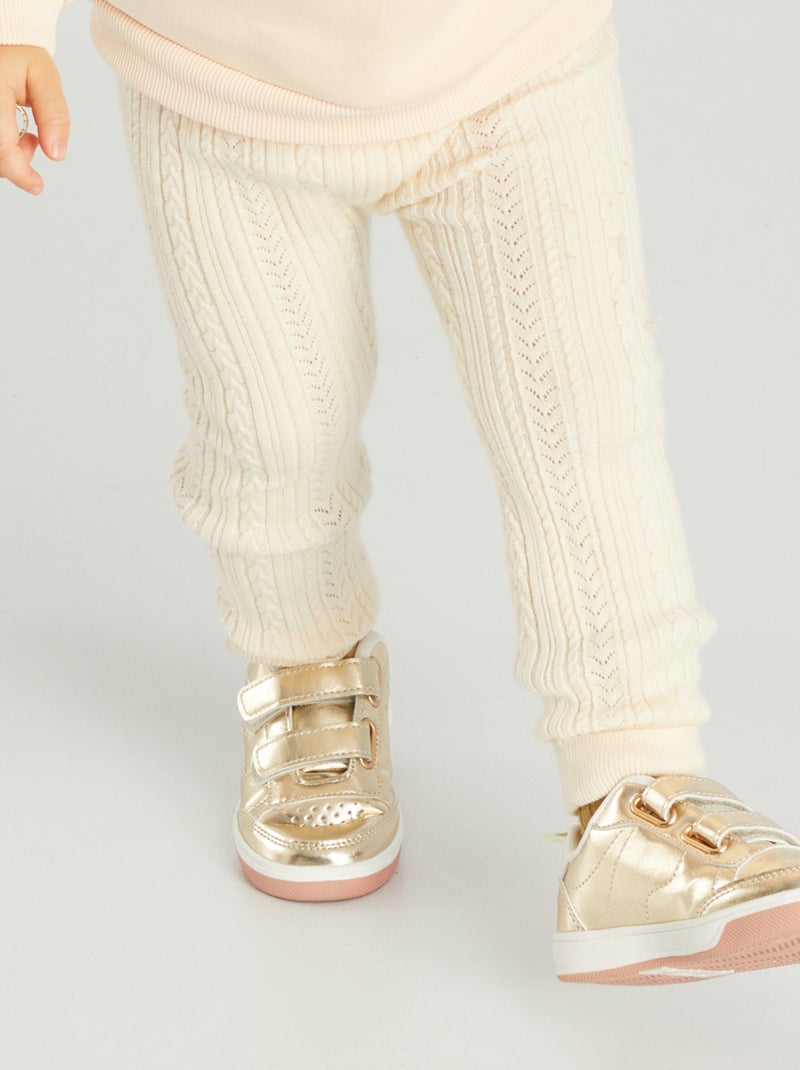 Leggings em malha de fantasia BRANCO - Kiabi