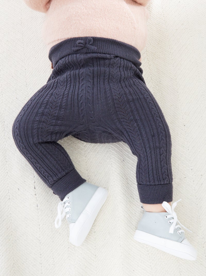 Leggings em malha de fantasia Cinza Escuro - Kiabi