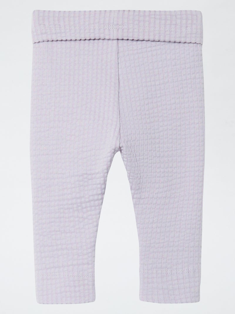 Leggings em malha gofrada 'Guppy' VIOLETA - Kiabi