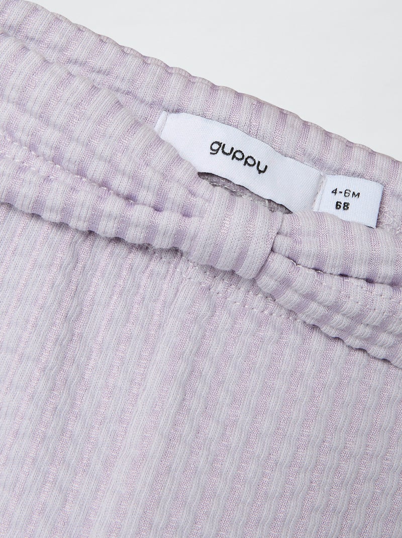 Leggings em malha gofrada 'Guppy' VIOLETA - Kiabi