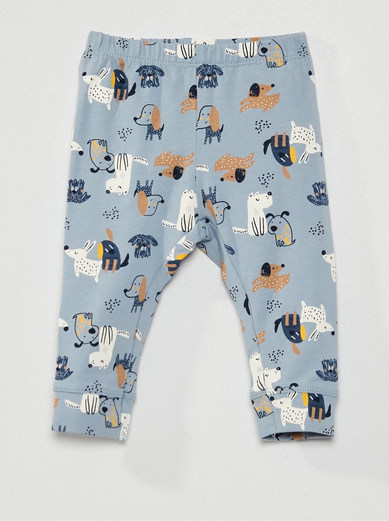 Leggings em malha jersey com estampado de fantasia Azul - Kiabi