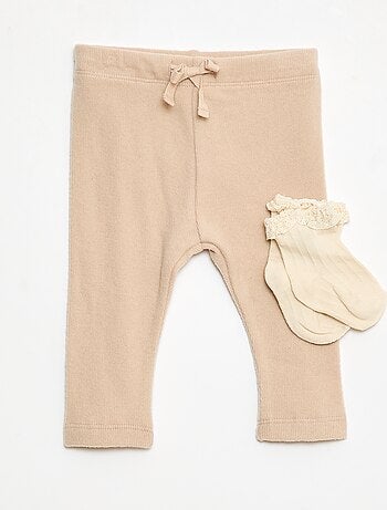 Leggings em malha macia