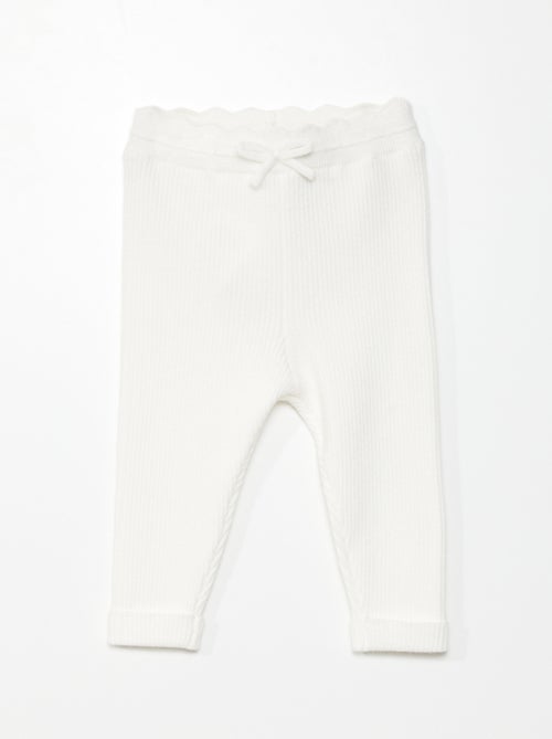 Leggings em malha nervurada - Kiabi