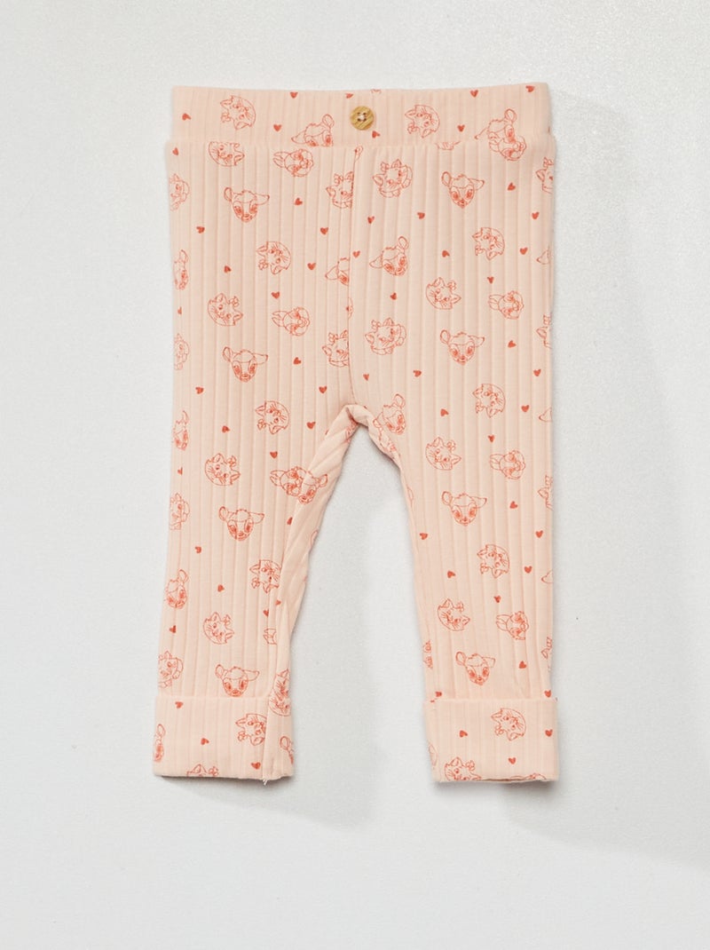 Leggings em malha nervurada 'Disney' ROSA - Kiabi