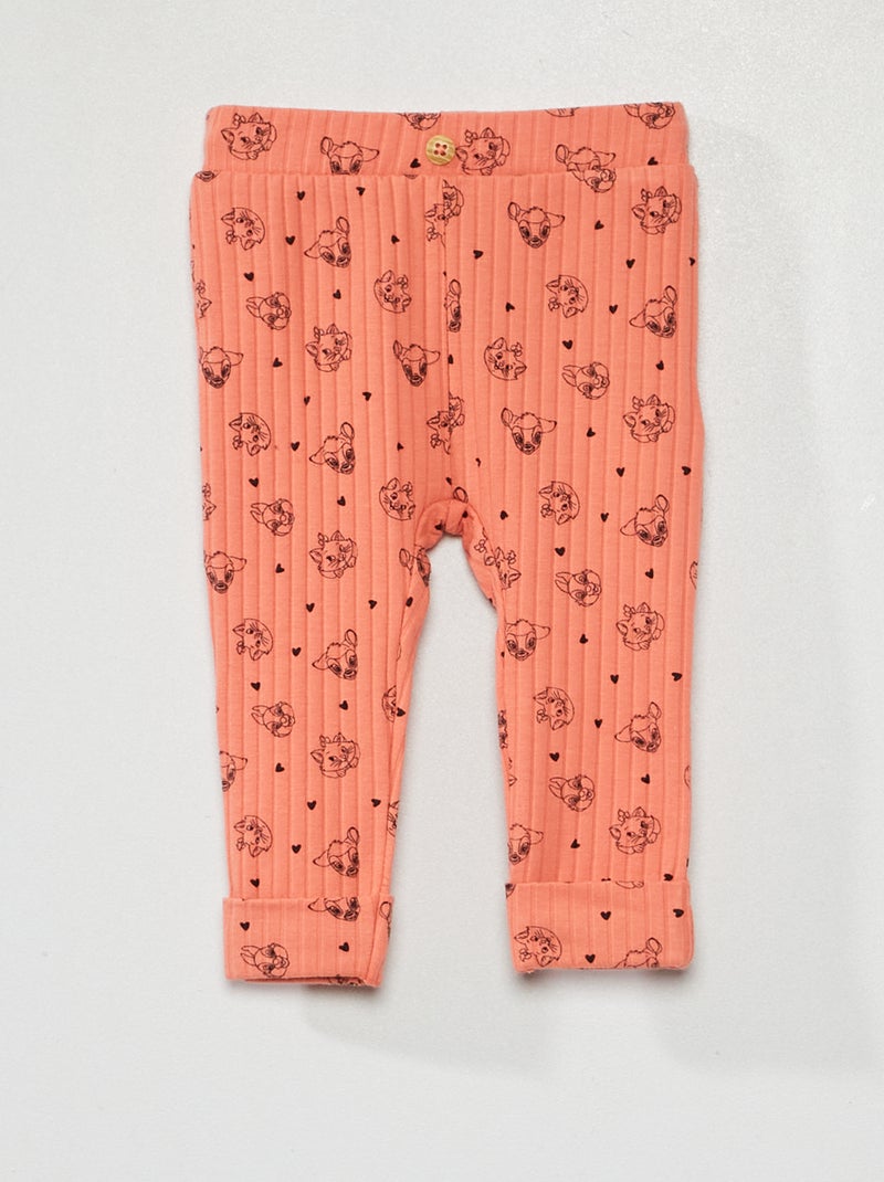 Leggings em malha nervurada 'Disney' ROXO - Kiabi