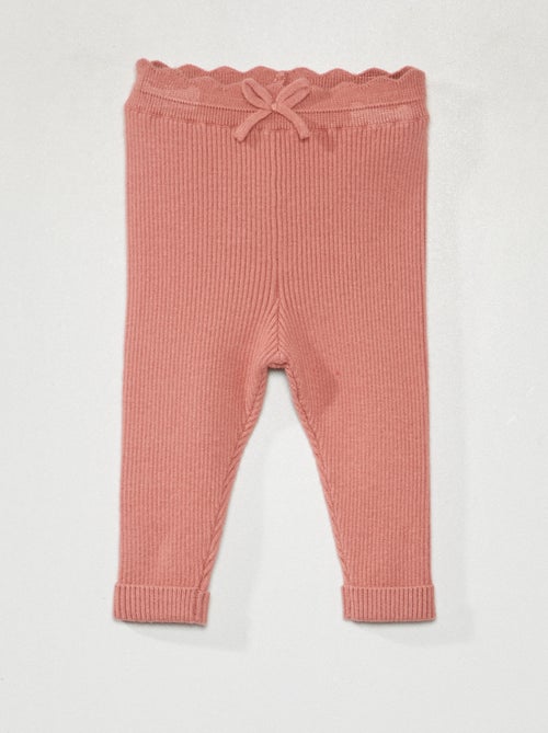 Leggings em malha nervurada - Kiabi