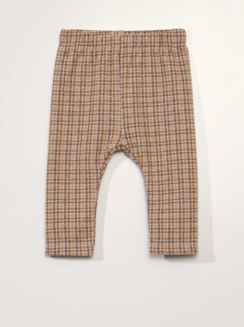 Leggings em malha quente BEGE - Kiabi