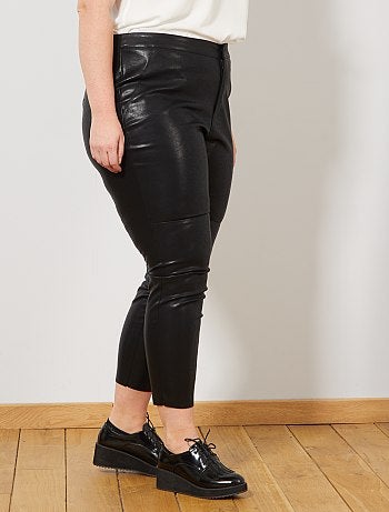 Mulher tamanhos grandes - Leggings em pele sintética - Kiabi