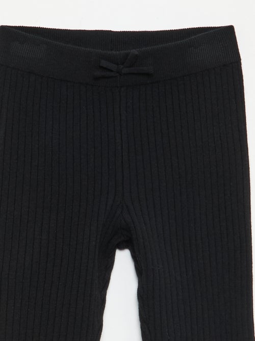 Leggings em tricô canelado liso - Kiabi