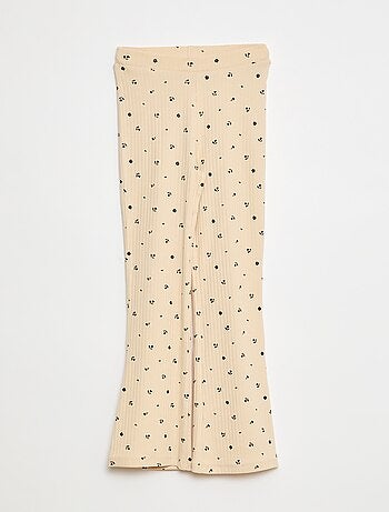 Leggings estampadas de malha nervurada