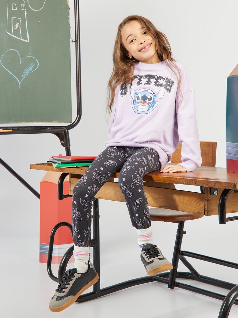 Leggings estampadas 'Stitch' CINZA - Kiabi