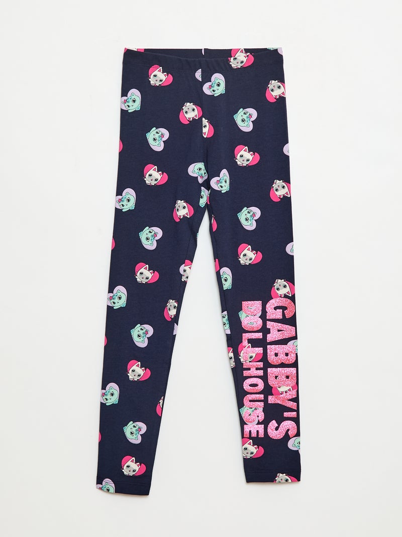 Leggings estampados em algodão 'Gabby's dollhouse' Azul - Kiabi