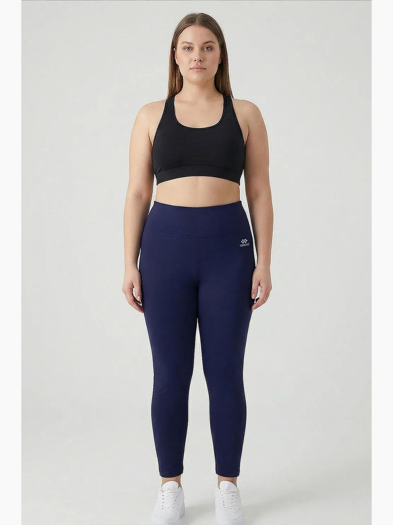 Leggings femininas de poliéster e elastano tommy Azul-marinho - Kiabi